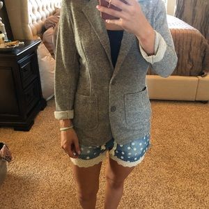 Sweater material blazer